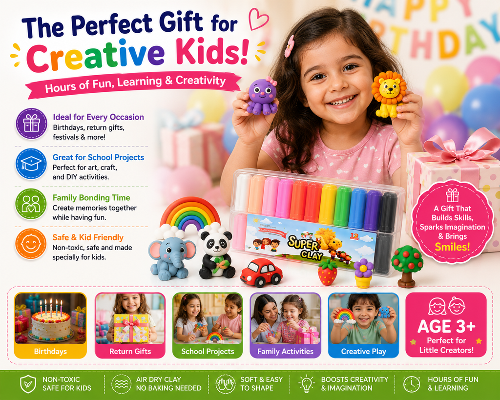 Magic DIY Modeling Clay Set – 12 Colors
