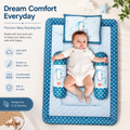 Premium Cotton Baby Nest Bedding Set with Pillow & Side Bolsters