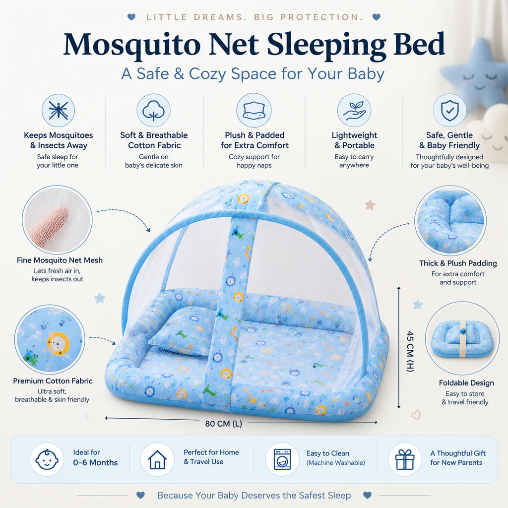 Premium Foldable Baby Mosquito Net Bed