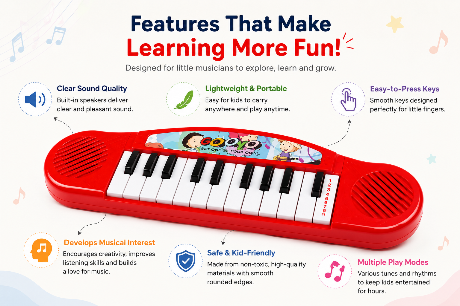 Mini Musical Keyboard For Kids