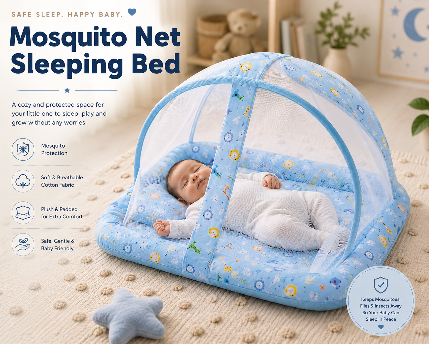 Premium Foldable Baby Mosquito Net Bed